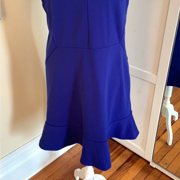 Express NWT Flutter Sleeve & Ruffle Hem Dress - Large - Blue - Picture 3 of 8